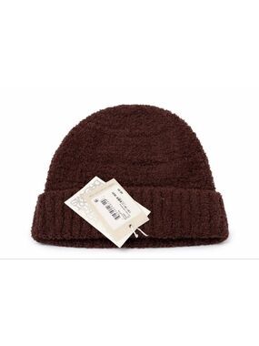 Barefoot Dreams CozyChic Brown Grid Umber Beanie
